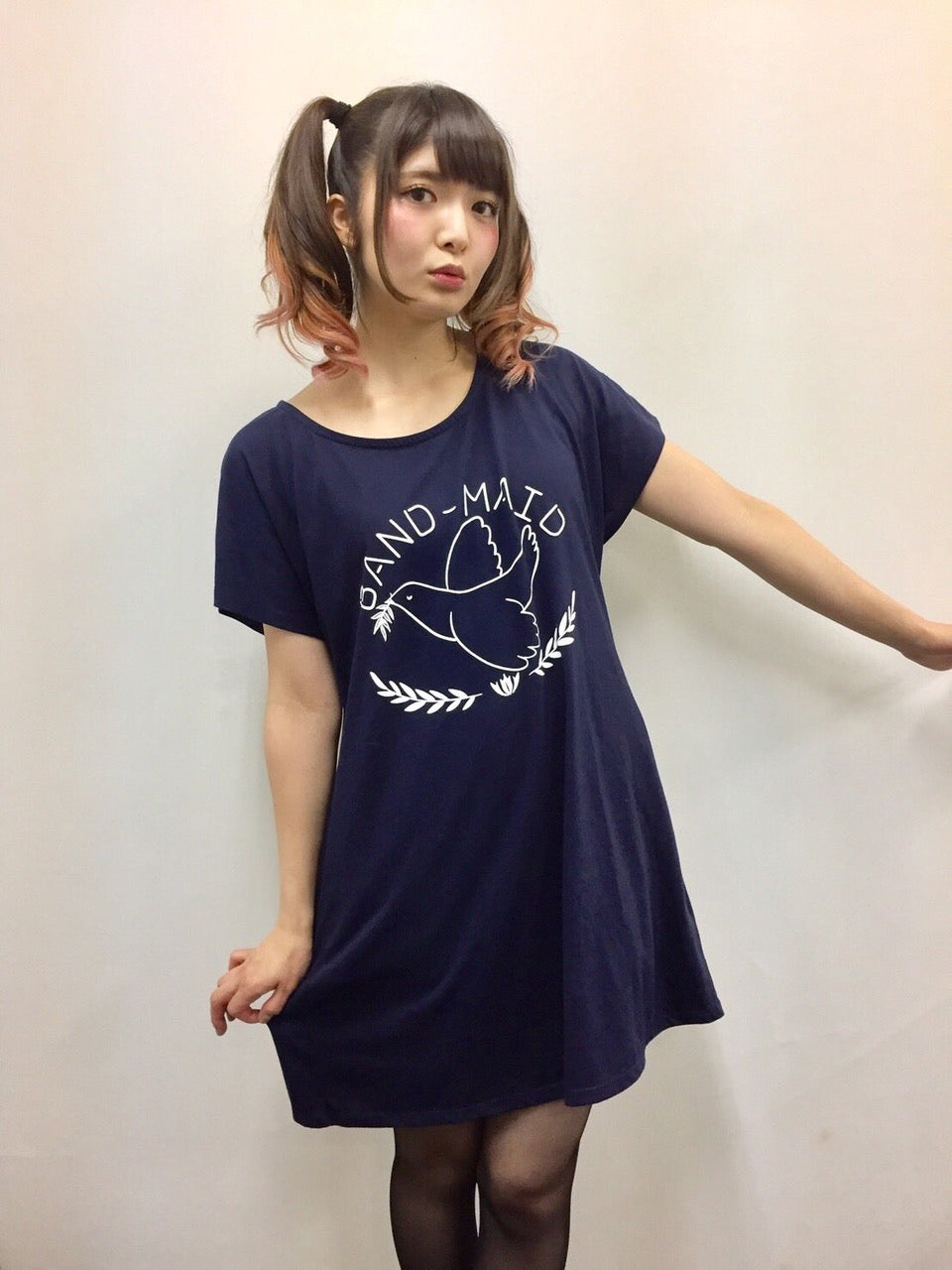 BAND-MAID MIKU天使Tシャツ Mサイズ 2017 BAND-MAID DESING BY MIKU KOBATO CLUPPO PIGEON SMALL DRESS Tee